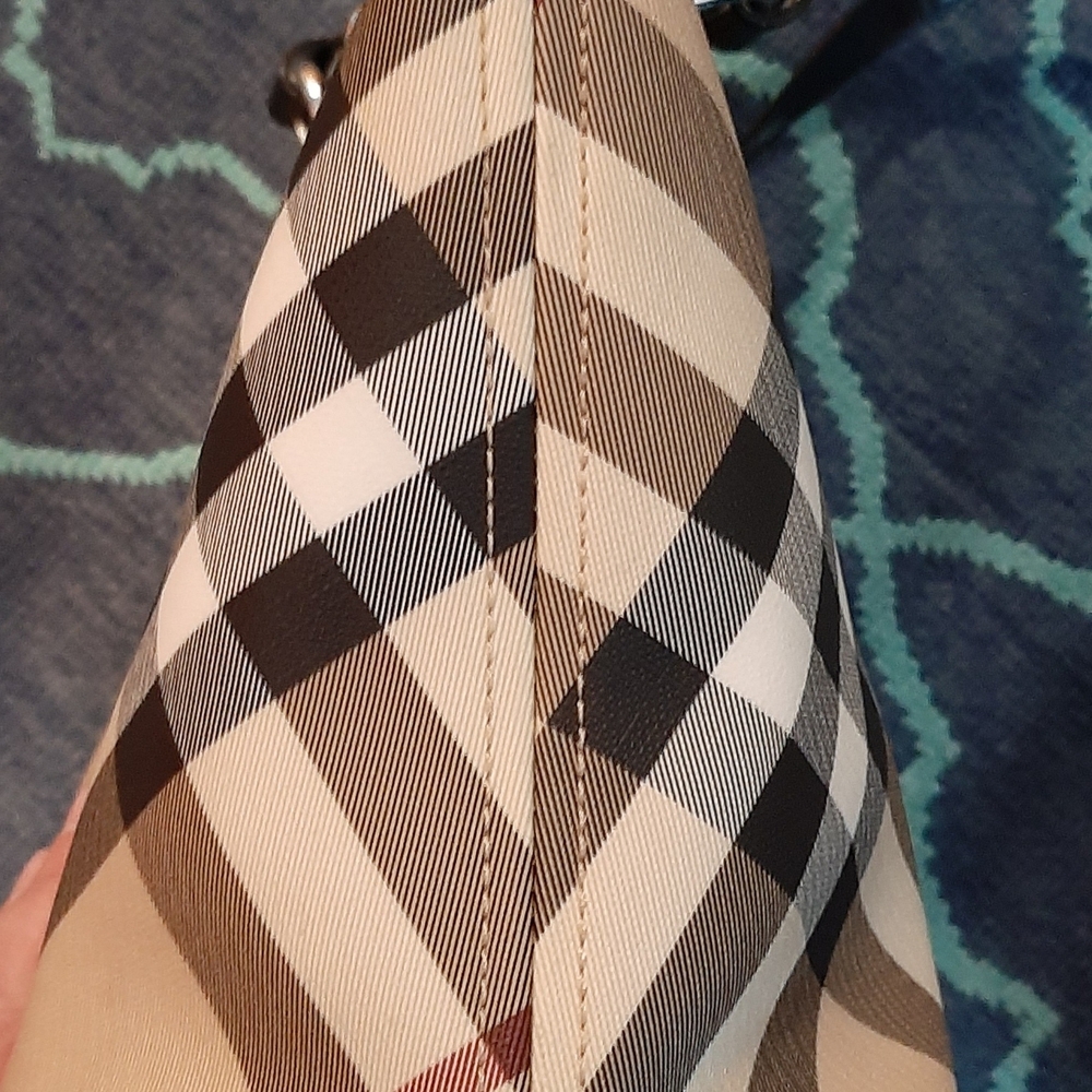 Burberry Vintage Y2K Women's Nova Check Pattern Satchel Bag Purse, Dust … - Picture 5 of 14
